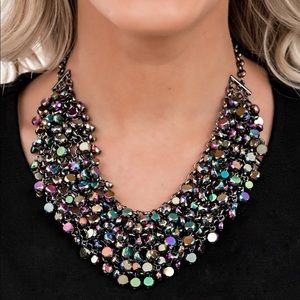 NWT Oil Spill Necklace with matching earrings!!